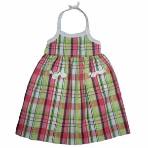 Gymboree Palm Beach Paradise Plaid Halter Dress 4T
